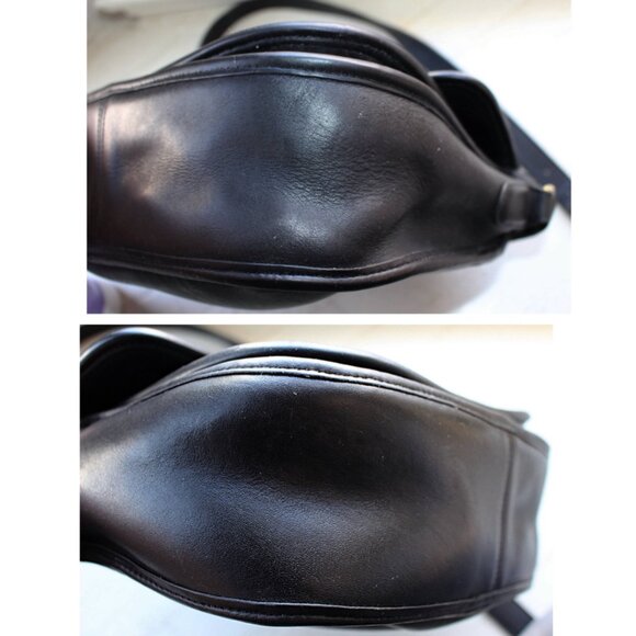 Coach Vintage - Lenox Crossbody Bag 9918, Black + Brass - USA 1980s - Picture 12 of 12